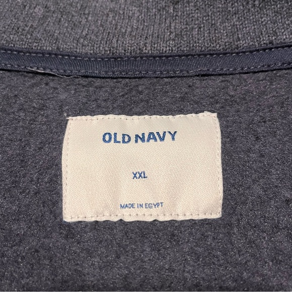 Old Navy Quarter Zip Pullover Sweater Sweatshirt Knit Blue Mens XXL NWT - Picture 9 of 15